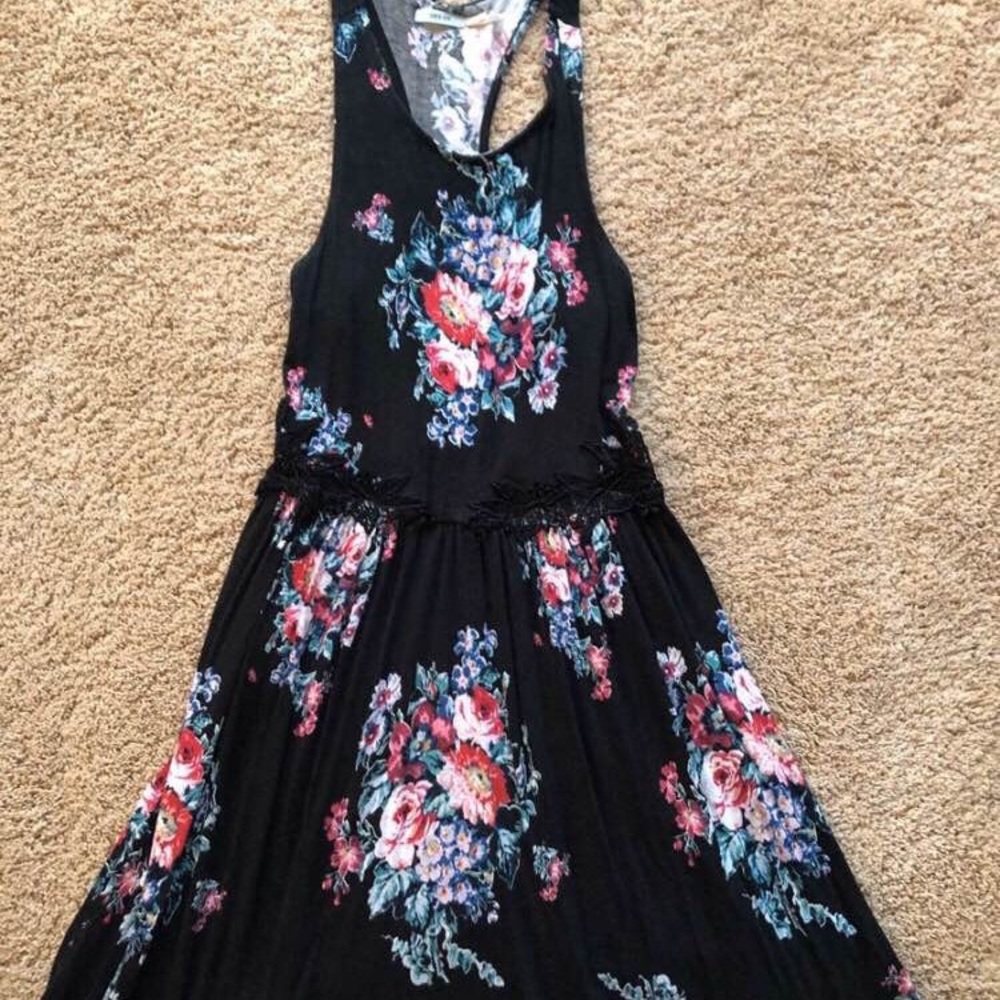 Black floral dress